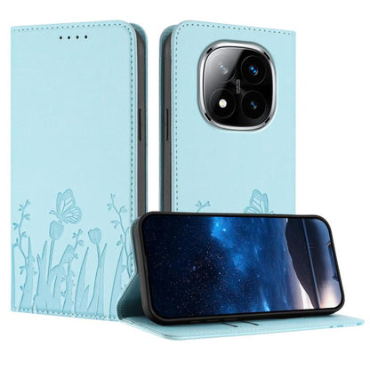 Tulips Butterfly Pattern Magnetic Vegan Leather Phone Case, For Redmi 15 5G Global / 15 4G SEA 169.5mm, For Redmi 15 5G / 4G EU 171mm, For Redmi 15C 5G / 4G Global 171mm / Poco C85 4G, For Redmi A5 4G 173.3mm, For Redmi A5 4G 171.7mm                   ...