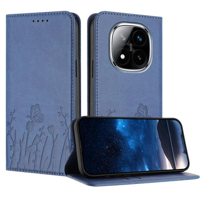 Tulips Butterfly Pattern Magnetic Vegan Leather Phone Case, For Redmi 15 5G Global / 15 4G SEA 169.5mm, For Redmi 15 5G / 4G EU 171mm, For Redmi 15C 5G / 4G Global 171mm / Poco C85 4G, For Redmi A5 4G 173.3mm, For Redmi A5 4G 171.7mm                   ...