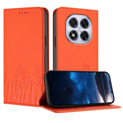 Tulips Butterfly Pattern Magnetic Vegan Leather Phone Case, For Redmi Note 14 5G / Poco M7 Pro 5G, For Redmi Note 14 Pro 4G, For Redmi Note 14 4G 163.25mm, For Redmi K70 Ultra, For Redmi 13 4G / 5G / Note 13R / Poco M6 Plus 5G                          ...