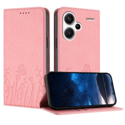 Tulips Butterfly Pattern Magnetic Vegan Leather Phone Case, For Redmi 13C 4G / 5G / Poco C65 / Poco M6 5G, For Redmi Note 13 4G, For Redmi K70E / Poco X6 Pro, For Redmi Note 13 Pro 5G / Xiaomi Poco X6, For Redmi Note 13 5G, For Redmi Note 13 Pro+      ...