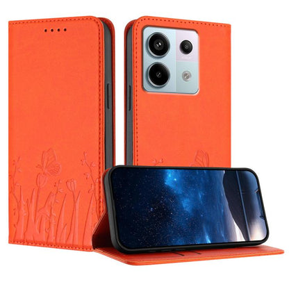 Tulips Butterfly Pattern Magnetic Vegan Leather Phone Case, For Redmi 13C 4G / 5G / Poco C65 / Poco M6 5G, For Redmi Note 13 4G, For Redmi K70E / Poco X6 Pro, For Redmi Note 13 Pro 5G / Xiaomi Poco X6, For Redmi Note 13 5G, For Redmi Note 13 Pro+      ...