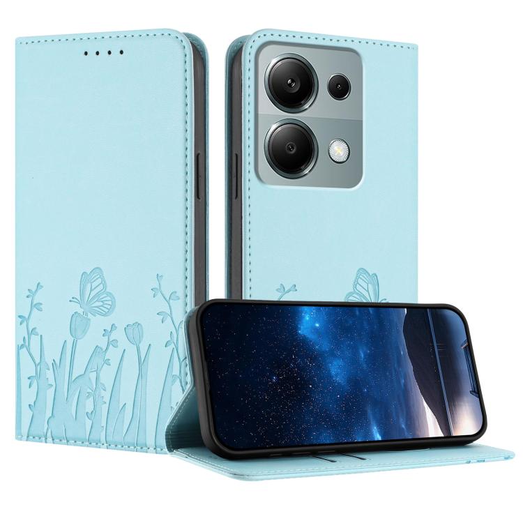 Tulips Butterfly Pattern Magnetic Vegan Leather Phone Case, For Redmi Note 14 5G / Poco M7 Pro 5G, For Redmi Note 14 Pro 4G, For Redmi Note 14 4G 163.25mm, For Redmi K70 Ultra, For Redmi 13 4G / 5G / Note 13R / Poco M6 Plus 5G                          ...