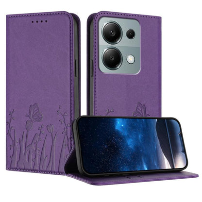 Tulips Butterfly Pattern Magnetic Vegan Leather Phone Case, For Redmi Note 14 5G / Poco M7 Pro 5G, For Redmi Note 14 Pro 4G, For Redmi Note 14 4G 163.25mm, For Redmi K70 Ultra, For Redmi 13 4G / 5G / Note 13R / Poco M6 Plus 5G                          ...