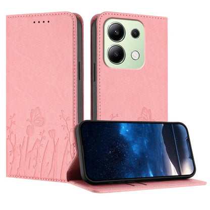 Tulips Butterfly Pattern Magnetic Vegan Leather Phone Case, For Redmi 13C 4G / 5G / Poco C65 / Poco M6 5G, For Redmi Note 13 4G, For Redmi K70E / Poco X6 Pro, For Redmi Note 13 Pro 5G / Xiaomi Poco X6, For Redmi Note 13 5G, For Redmi Note 13 Pro+      ...