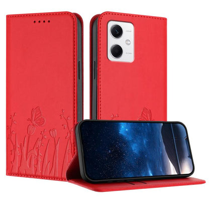 Tulips Butterfly Pattern Magnetic Vegan Leather Phone Case, For Redmi 13C 4G / 5G / Poco C65 / Poco M6 5G, For Redmi Note 13 4G, For Redmi K70E / Poco X6 Pro, For Redmi Note 13 Pro 5G / Xiaomi Poco X6, For Redmi Note 13 5G, For Redmi Note 13 Pro+      ...