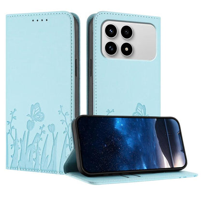 Tulips Butterfly Pattern Magnetic Vegan Leather Phone Case, For Redmi A7 Pro 4G / 5G 171mm / Poco C85x 5G, For Redmi Turbo 5 Max 5G / Poco X8 Pro Max 5G, For Redmi Turbo 5 5G / Poco X8 Pro 5G, For Redmi Note 15 Pro+ 5G 163.3mm / Poco M8 Pro 5G         ...