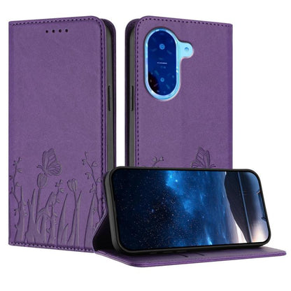 Tulips Butterfly Pattern Magnetic Vegan Leather Phone Case, For Redmi 15 5G Global / 15 4G SEA 169.5mm, For Redmi 15 5G / 4G EU 171mm, For Redmi 15C 5G / 4G Global 171mm / Poco C85 4G, For Redmi A5 4G 173.3mm, For Redmi A5 4G 171.7mm                   ...