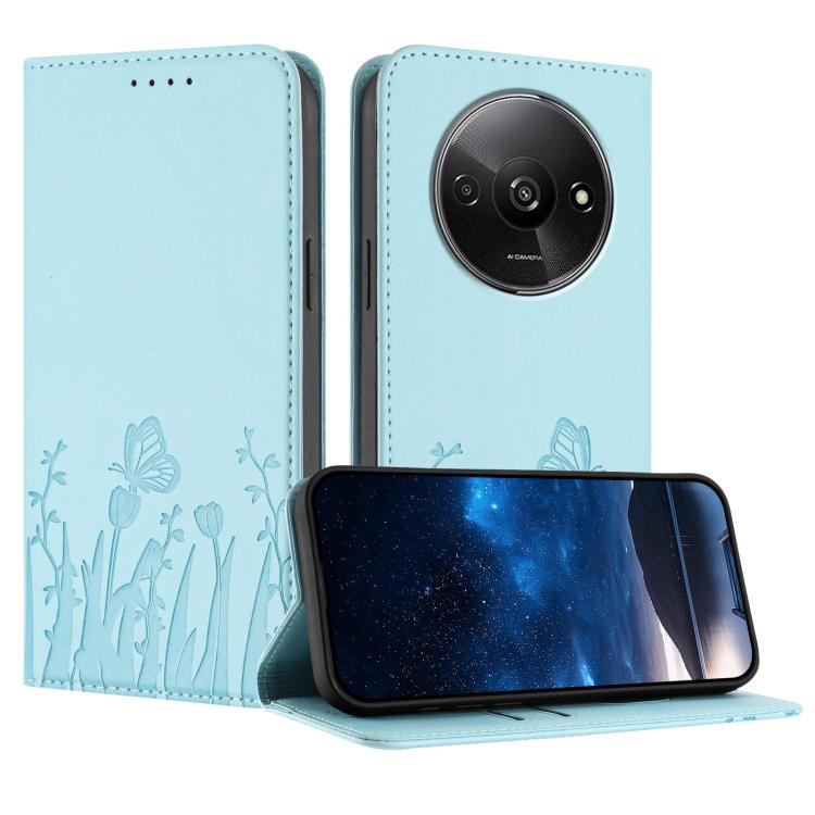 Tulips Butterfly Pattern Magnetic Vegan Leather Phone Case, For Redmi Note 14 5G / Poco M7 Pro 5G, For Redmi Note 14 Pro 4G, For Redmi Note 14 4G 163.25mm, For Redmi K70 Ultra, For Redmi 13 4G / 5G / Note 13R / Poco M6 Plus 5G                          ...