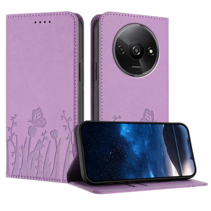 Tulips Butterfly Pattern Magnetic Vegan Leather Phone Case, For Redmi Note 14 5G / Poco M7 Pro 5G, For Redmi Note 14 Pro 4G, For Redmi Note 14 4G 163.25mm, For Redmi K70 Ultra, For Redmi 13 4G / 5G / Note 13R / Poco M6 Plus 5G                          ...