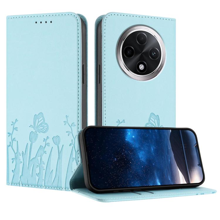 Tulips Butterfly Pattern Magnetic Vegan Leather Phone Case, For Redmi 15 5G Global / 15 4G SEA 169.5mm, For Redmi 15 5G / 4G EU 171mm, For Redmi 15C 5G / 4G Global 171mm / Poco C85 4G, For Redmi A5 4G 173.3mm, For Redmi A5 4G 171.7mm                   ...