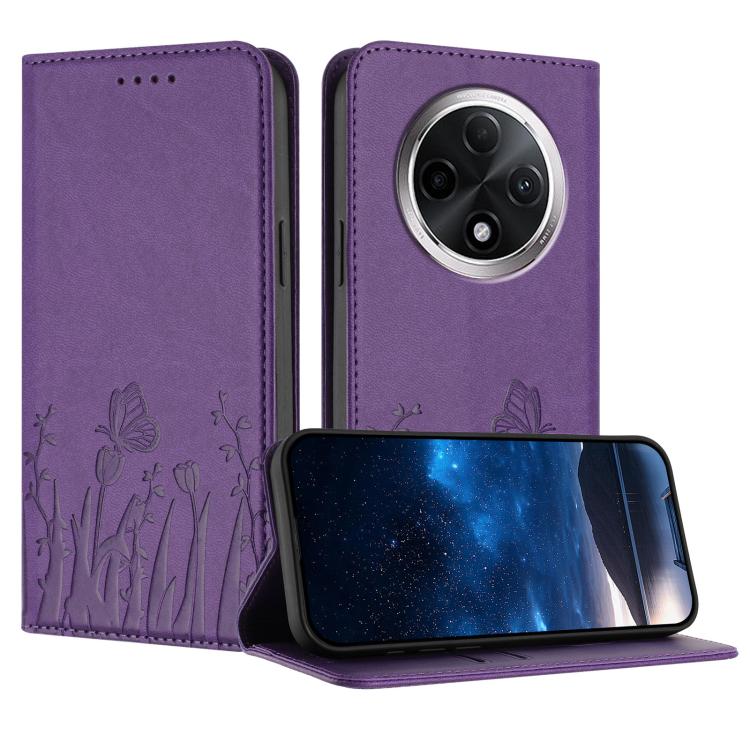Tulips Butterfly Pattern Magnetic Vegan Leather Phone Case, For Redmi 15 5G Global / 15 4G SEA 169.5mm, For Redmi 15 5G / 4G EU 171mm, For Redmi 15C 5G / 4G Global 171mm / Poco C85 4G, For Redmi A5 4G 173.3mm, For Redmi A5 4G 171.7mm                   ...