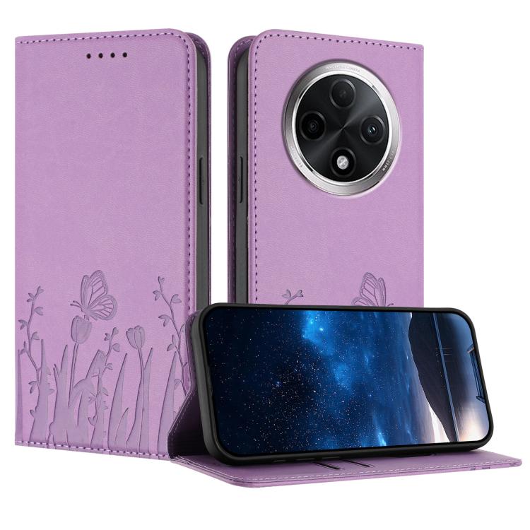 Tulips Butterfly Pattern Magnetic Vegan Leather Phone Case, For Redmi 15 5G Global / 15 4G SEA 169.5mm, For Redmi 15 5G / 4G EU 171mm, For Redmi 15C 5G / 4G Global 171mm / Poco C85 4G, For Redmi A5 4G 173.3mm, For Redmi A5 4G 171.7mm                   ...