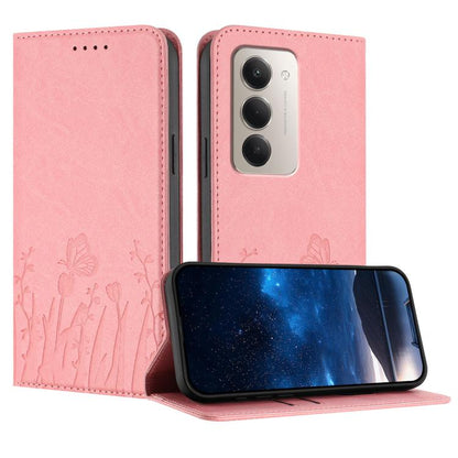 Tulips Butterfly Pattern Magnetic Vegan Leather Phone Case, For Redmi 15 5G Global / 15 4G SEA 169.5mm, For Redmi 15 5G / 4G EU 171mm, For Redmi 15C 5G / 4G Global 171mm / Poco C85 4G, For Redmi A5 4G 173.3mm, For Redmi A5 4G 171.7mm                   ...