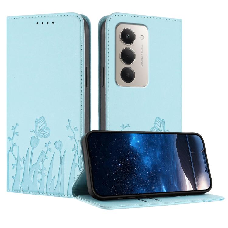 Tulips Butterfly Pattern Magnetic Vegan Leather Phone Case, For Redmi 15 5G Global / 15 4G SEA 169.5mm, For Redmi 15 5G / 4G EU 171mm, For Redmi 15C 5G / 4G Global 171mm / Poco C85 4G, For Redmi A5 4G 173.3mm, For Redmi A5 4G 171.7mm                   ...
