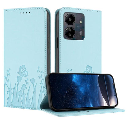 Tulips Butterfly Pattern Magnetic Vegan Leather Phone Case, For Redmi 13C 4G / 5G / Poco C65 / Poco M6 5G, For Redmi Note 13 4G, For Redmi K70E / Poco X6 Pro, For Redmi Note 13 Pro 5G / Xiaomi Poco X6, For Redmi Note 13 5G, For Redmi Note 13 Pro+      ...