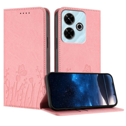 Tulips Butterfly Pattern Magnetic Vegan Leather Phone Case, For Redmi Note 14 5G / Poco M7 Pro 5G, For Redmi Note 14 Pro 4G, For Redmi Note 14 4G 163.25mm, For Redmi K70 Ultra, For Redmi 13 4G / 5G / Note 13R / Poco M6 Plus 5G                          ...