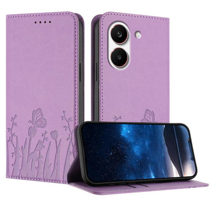 Tulips Butterfly Pattern Magnetic Vegan Leather Phone Case, For Redmi A7 Pro 4G / 5G 171mm / Poco C85x 5G, For Redmi Turbo 5 Max 5G / Poco X8 Pro Max 5G, For Redmi Turbo 5 5G / Poco X8 Pro 5G, For Redmi Note 15 Pro+ 5G 163.3mm / Poco M8 Pro 5G         ...