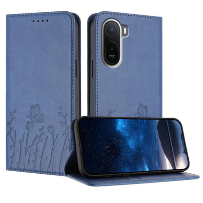 Tulips Butterfly Pattern Magnetic Vegan Leather Phone Case, For Redmi A7 Pro 4G / 5G 171mm / Poco C85x 5G, For Redmi Turbo 5 Max 5G / Poco X8 Pro Max 5G, For Redmi Turbo 5 5G / Poco X8 Pro 5G, For Redmi Note 15 Pro+ 5G 163.3mm / Poco M8 Pro 5G         ...