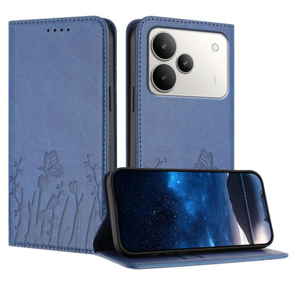 Tulips Butterfly Pattern Magnetic Vegan Leather Phone Case, For Realme C85 5G / Realme 15x India, For Realme C85 Pro 4G, For Realme P4 Pro 5G, For Realme P4 5G, For Realme 15T 5G, For Realme C63 4G / C61 / Note 60 / Note 60x                            ...