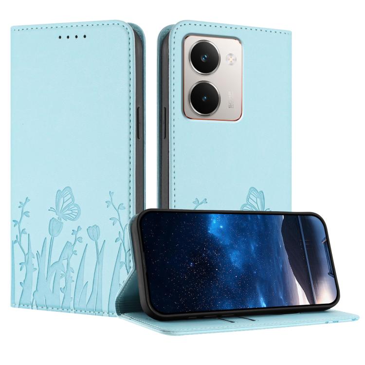 Tulips Butterfly Pattern Magnetic Vegan Leather Phone Case, For Realme C71 4G, For Realme GT 7 Global / India, For Realme 14T 5G, For Realme 14 / Realme P3 5G, For Realme P3 Ultra 5G, For Realme P3 Pro, For Realme 14 Pro+, For Realme 14 Pro            ...