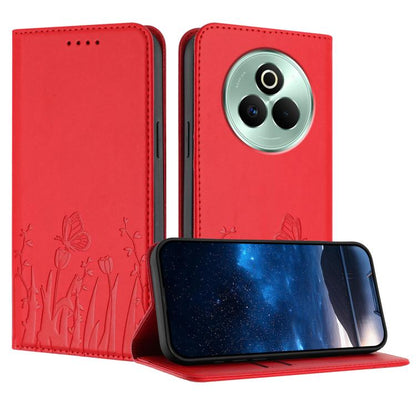 Tulips Butterfly Pattern Magnetic Vegan Leather Phone Case, For Realme C71 4G, For Realme GT 7 Global / India, For Realme 14T 5G, For Realme 14 / Realme P3 5G, For Realme P3 Ultra 5G, For Realme P3 Pro, For Realme 14 Pro+, For Realme 14 Pro            ...
