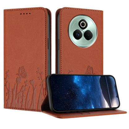 Tulips Butterfly Pattern Magnetic Vegan Leather Phone Case, For Realme C71 4G, For Realme GT 7 Global / India, For Realme 14T 5G, For Realme 14 / Realme P3 5G, For Realme P3 Ultra 5G, For Realme P3 Pro, For Realme 14 Pro+, For Realme 14 Pro            ...