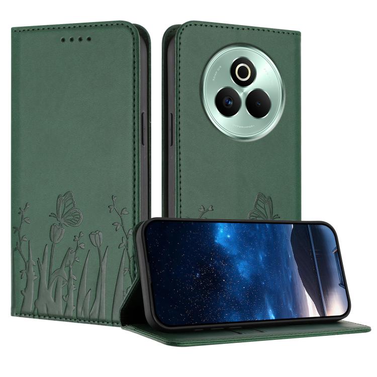 Tulips Butterfly Pattern Magnetic Vegan Leather Phone Case, For Realme C71 4G, For Realme GT 7 Global / India, For Realme 14T 5G, For Realme 14 / Realme P3 5G, For Realme P3 Ultra 5G, For Realme P3 Pro, For Realme 14 Pro+, For Realme 14 Pro            ...