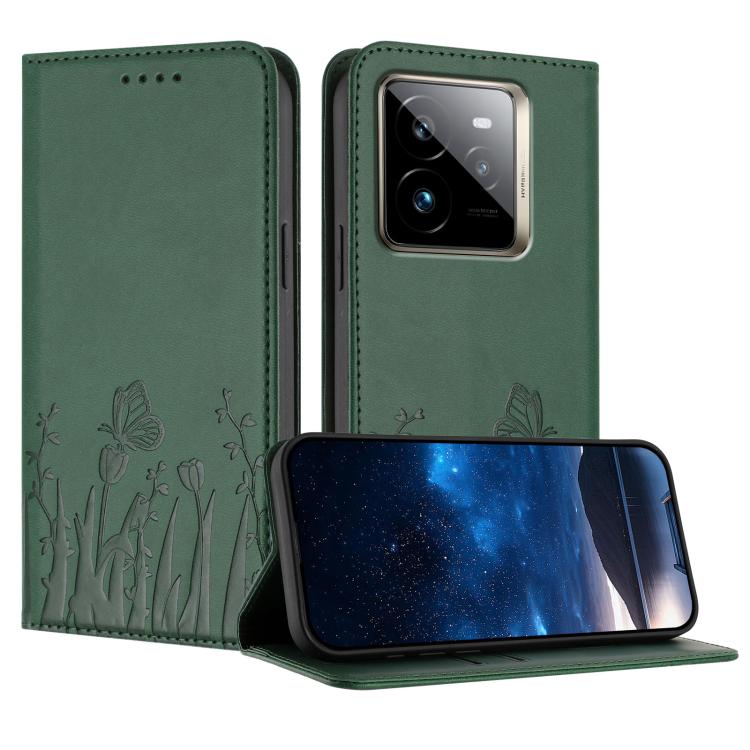 Tulips Butterfly Pattern Magnetic Vegan Leather Phone Case, For Realme C71 4G, For Realme GT 7 Global / India, For Realme 14T 5G, For Realme 14 / Realme P3 5G, For Realme P3 Ultra 5G, For Realme P3 Pro, For Realme 14 Pro+, For Realme 14 Pro            ...