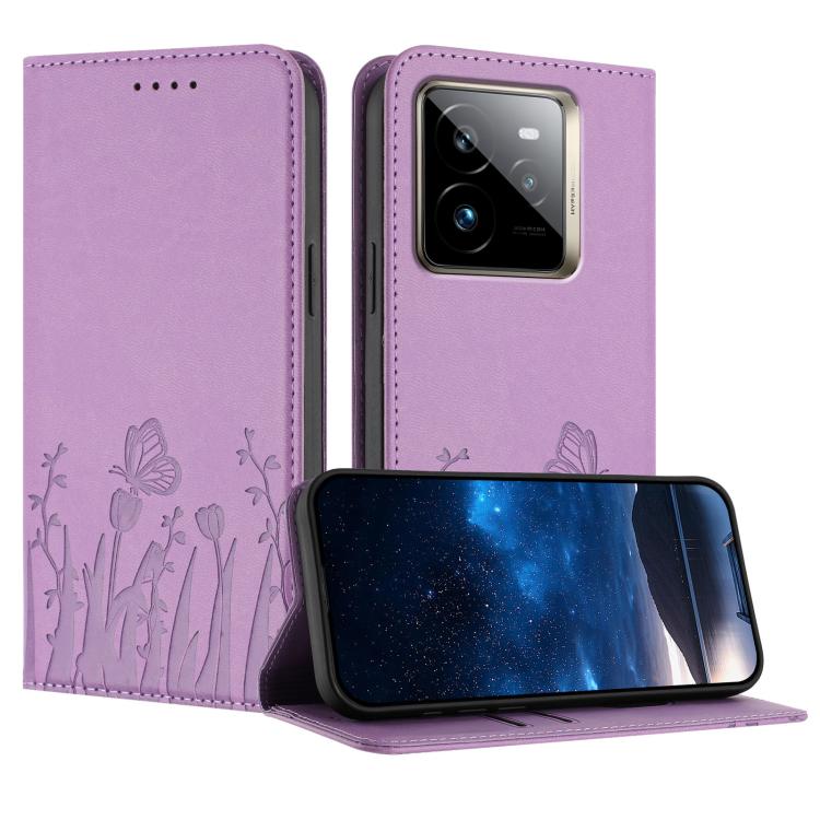Tulips Butterfly Pattern Magnetic Vegan Leather Phone Case, For Realme C71 4G, For Realme GT 7 Global / India, For Realme 14T 5G, For Realme 14 / Realme P3 5G, For Realme P3 Ultra 5G, For Realme P3 Pro, For Realme 14 Pro+, For Realme 14 Pro            ...