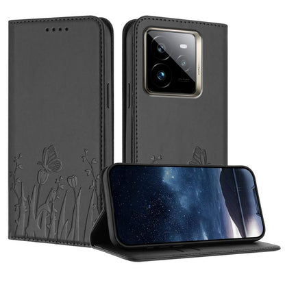 Tulips Butterfly Pattern Magnetic Vegan Leather Phone Case, For Realme C71 4G, For Realme GT 7 Global / India, For Realme 14T 5G, For Realme 14 / Realme P3 5G, For Realme P3 Ultra 5G, For Realme P3 Pro, For Realme 14 Pro+, For Realme 14 Pro            ...