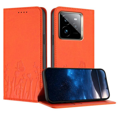 Tulips Butterfly Pattern Magnetic Vegan Leather Phone Case, For Realme C71 4G, For Realme GT 7 Global / India, For Realme 14T 5G, For Realme 14 / Realme P3 5G, For Realme P3 Ultra 5G, For Realme P3 Pro, For Realme 14 Pro+, For Realme 14 Pro            ...