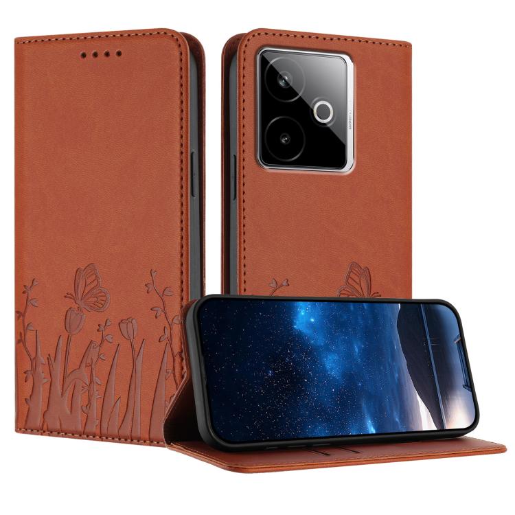 Tulips Butterfly Pattern Magnetic Vegan Leather Phone Case, For Realme C71 4G, For Realme GT 7 Global / India, For Realme 14T 5G, For Realme 14 / Realme P3 5G, For Realme P3 Ultra 5G, For Realme P3 Pro, For Realme 14 Pro+, For Realme 14 Pro            ...