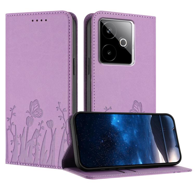 Tulips Butterfly Pattern Magnetic Vegan Leather Phone Case, For Realme C71 4G, For Realme GT 7 Global / India, For Realme 14T 5G, For Realme 14 / Realme P3 5G, For Realme P3 Ultra 5G, For Realme P3 Pro, For Realme 14 Pro+, For Realme 14 Pro            ...