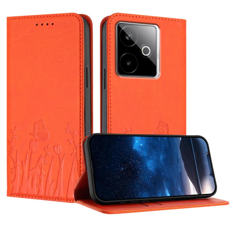 Tulips Butterfly Pattern Magnetic Vegan Leather Phone Case, For Realme C71 4G, For Realme GT 7 Global / India, For Realme 14T 5G, For Realme 14 / Realme P3 5G, For Realme P3 Ultra 5G, For Realme P3 Pro, For Realme 14 Pro+, For Realme 14 Pro            ...