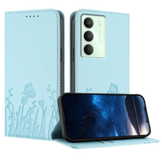 Tulips Butterfly Pattern Magnetic Vegan Leather Phone Case, For Realme 14x / C75 4G, For Realme 12 5G / 13 5G / 12x / Narzo 70x, For Realme 12 4G / 13 4G / 12+ / Narzo 70, For Realme 13 Pro / 13 Pro+, For Realme GT 6 / GT 6T