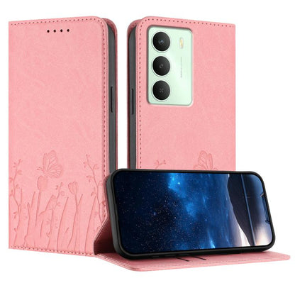 Tulips Butterfly Pattern Magnetic Vegan Leather Phone Case, For Realme 14x / C75 4G, For Realme 12 5G / 13 5G / 12x / Narzo 70x, For Realme 12 4G / 13 4G / 12+ / Narzo 70, For Realme 13 Pro / 13 Pro+, For Realme GT 6 / GT 6T                            ...