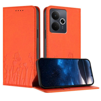 Tulips Butterfly Pattern Magnetic Vegan Leather Phone Case, For Realme C71 4G, For Realme GT 7 Global / India, For Realme 14T 5G, For Realme 14 / Realme P3 5G, For Realme P3 Ultra 5G, For Realme P3 Pro, For Realme 14 Pro+, For Realme 14 Pro            ...