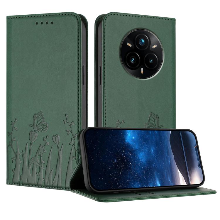 Tulips Butterfly Pattern Magnetic Vegan Leather Phone Case, For Realme C71 4G, For Realme GT 7 Global / India, For Realme 14T 5G, For Realme 14 / Realme P3 5G, For Realme P3 Ultra 5G, For Realme P3 Pro, For Realme 14 Pro+, For Realme 14 Pro            ...