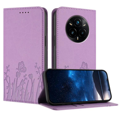Tulips Butterfly Pattern Magnetic Vegan Leather Phone Case, For Realme C71 4G, For Realme GT 7 Global / India, For Realme 14T 5G, For Realme 14 / Realme P3 5G, For Realme P3 Ultra 5G, For Realme P3 Pro, For Realme 14 Pro+, For Realme 14 Pro            ...