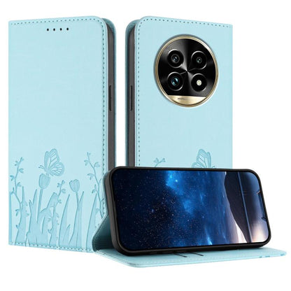 Tulips Butterfly Pattern Magnetic Vegan Leather Phone Case, For Realme 14x / C75 4G, For Realme 12 5G / 13 5G / 12x / Narzo 70x, For Realme 12 4G / 13 4G / 12+ / Narzo 70, For Realme 13 Pro / 13 Pro+, For Realme GT 6 / GT 6T                            ...