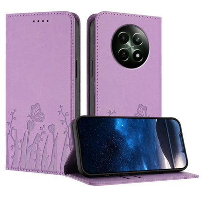 Tulips Butterfly Pattern Magnetic Vegan Leather Phone Case, For Realme 14x / C75 4G, For Realme 12 5G / 13 5G / 12x / Narzo 70x, For Realme 12 4G / 13 4G / 12+ / Narzo 70, For Realme 13 Pro / 13 Pro+, For Realme GT 6 / GT 6T                            ...