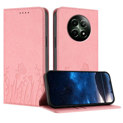 Tulips Butterfly Pattern Magnetic Vegan Leather Phone Case, For Realme 14x / C75 4G, For Realme 12 5G / 13 5G / 12x / Narzo 70x, For Realme 12 4G / 13 4G / 12+ / Narzo 70, For Realme 13 Pro / 13 Pro+, For Realme GT 6 / GT 6T                            ...