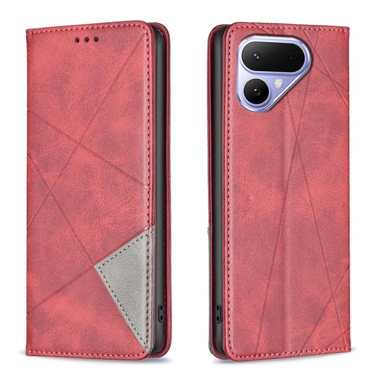 Rhombus Texture Magnetic Leather Phone Case, For Tecno Pova Curve 2 5G, For Tecno Spark 50 4G, For Tecno Camon 50 Pro 4G, For Tecno Camon 50 4G, For Tecno Spark Go 3