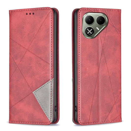 Rhombus Texture Magnetic Leather Phone Case, For Tecno Pova 8 5G, For Tecno Pova Curve 2 5G, For Tecno Spark 50 4G, For Tecno Camon 50 Pro 4G, For Tecno Camon 50 4G, For Tecno Spark Go 3