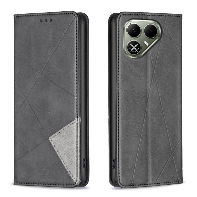 Rhombus Texture Magnetic Leather Phone Case, For Tecno Pova 8 5G, For Tecno Pova Curve 2 5G, For Tecno Spark 50 4G, For Tecno Camon 50 Pro 4G, For Tecno Camon 50 4G, For Tecno Spark Go 3