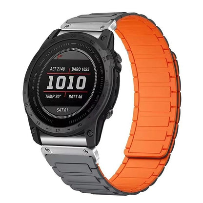 Three Beads Magnetic Silicone Watch Band, For Garmin 26mm, For Garmin 22mm, For Garmin 20mm