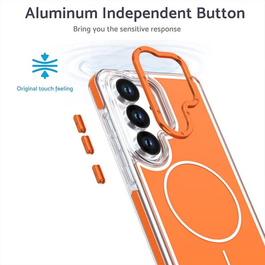 Vibrant Dual-color TPU + Acrylic Magnetic Phone Case, For Samsung Galaxy S26+ 5G, For Samsung Galaxy S26 Ultra 5G, For Samsung Galaxy S26 5G, For Samsung Galaxy S25 Ultra 5G, For Samsung Galaxy S24 Ultra 5G