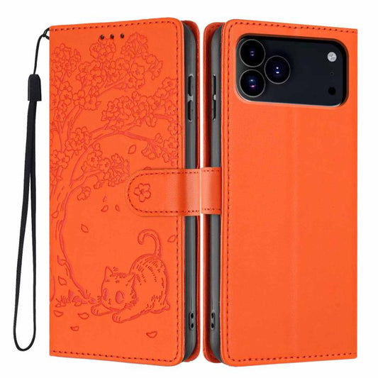 Tree Cat Embossed Flip Vegan Leather Phone Case, For iPhone 18 Pro, For iPhone 18 Pro Max, For iPhone 17e / 16e, For iPhone 17 Pro Max, For iPhone 17 Pro, For iPhone 17, For iPhone Air, For iPhone 16 Pro Max, For iPhone 16 Pro, For iPhone 16 Plus      ...