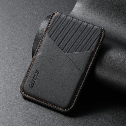 ESEBLE S3 Color Blocked Faux Leather Texture Magnetic RFID Mobile Phone Card Slots Holder