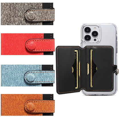 ESEBLE Adhesive Style Color Blocked Folding Mobile Phone Card Slots Holder